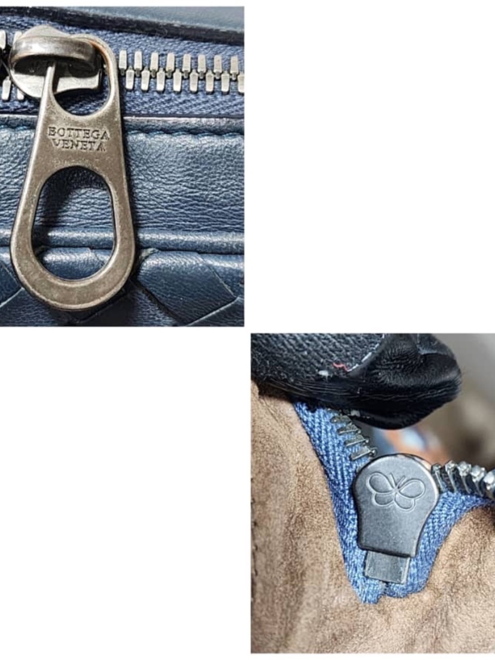 Authentic Bottega Veneta Intrecciato Shoulder Bag Navy Blue - Picture 10 of 16